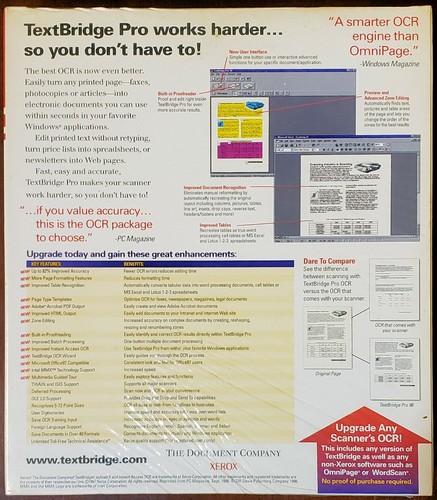 Xerox TextBridge Pro98 für Windows, Full Edition, CD, NFR, versiegelt 1997 - Bild 3 von 6