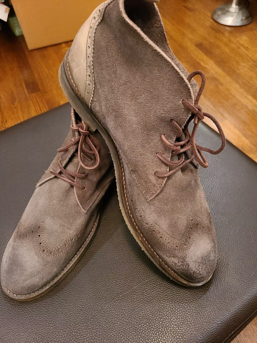 Taupe desert boot top