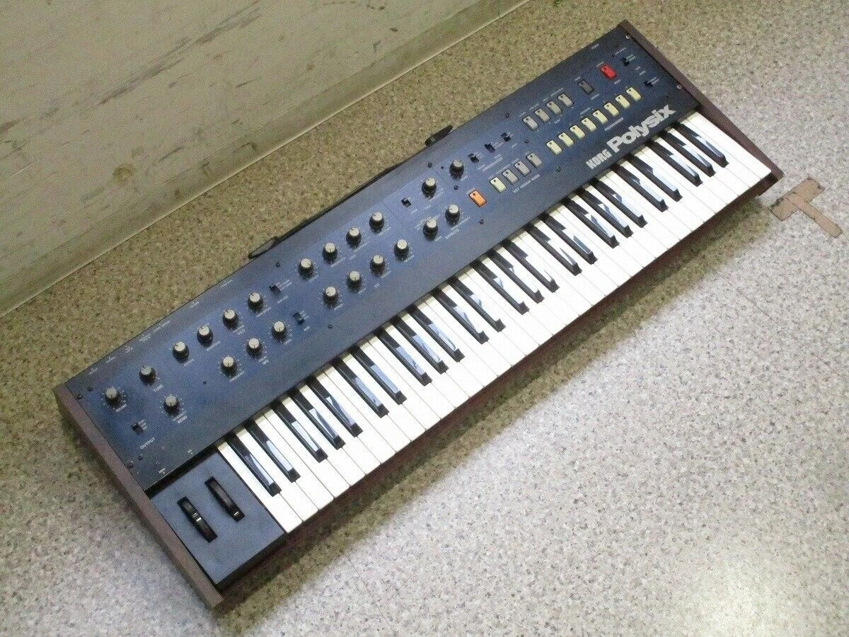 KORG polysix PS 6 synthesizer 61keys MIDI not supported w code