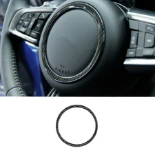 Carbon Fiber Steering Wheel Ring Cover Trim For Jaguar F-PACE XE XF 2016-2020
