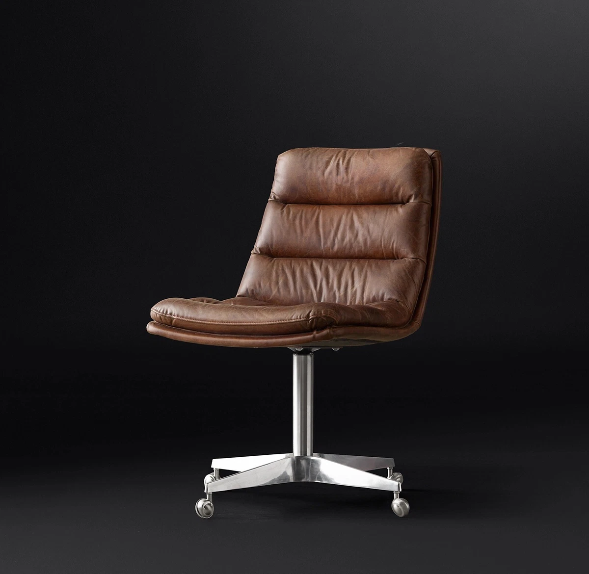 RESTORATION HARDWARE GRIFFITH LEATHER OFFICE CHAIR