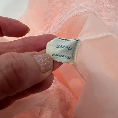Vtg Lorraine Lingerie Nightgown Button Front Lace Satin Cottage Grandma Core Sm - Picture 12 of 14