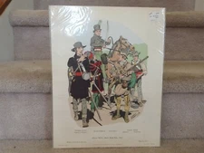 Military Uniforms of America Copr. 1966 Plate 277 Print ILLINOIS MELITIA 1832