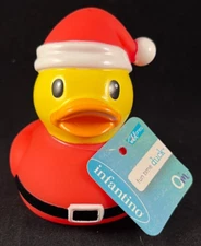 Infantino - Santa Claus Duck - Christmas - Fun Time Duck - Approx 3" High