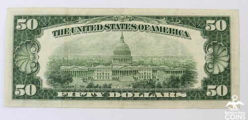 1950 US $50 Federal Reserve Note MULE, GNC Treasurer, JWS Secretary o/Treasury - Picture 2 of 9