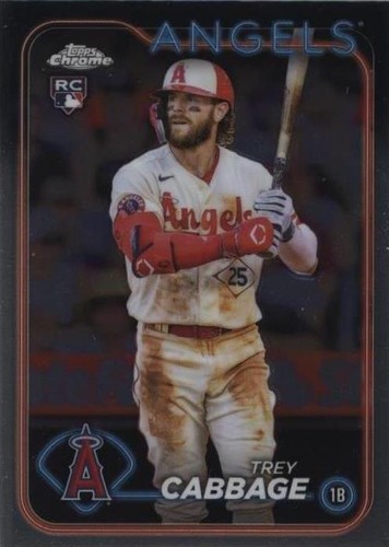 2024 Topps Chrome Gilded Trey Cabbage 5/50 Auto Blue Refractor 