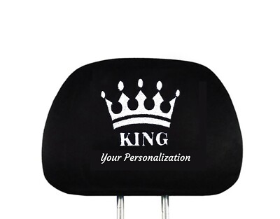 Custom King Crown Print Car Seat Headrest Cover for Truck SUV 1 PC For Honda