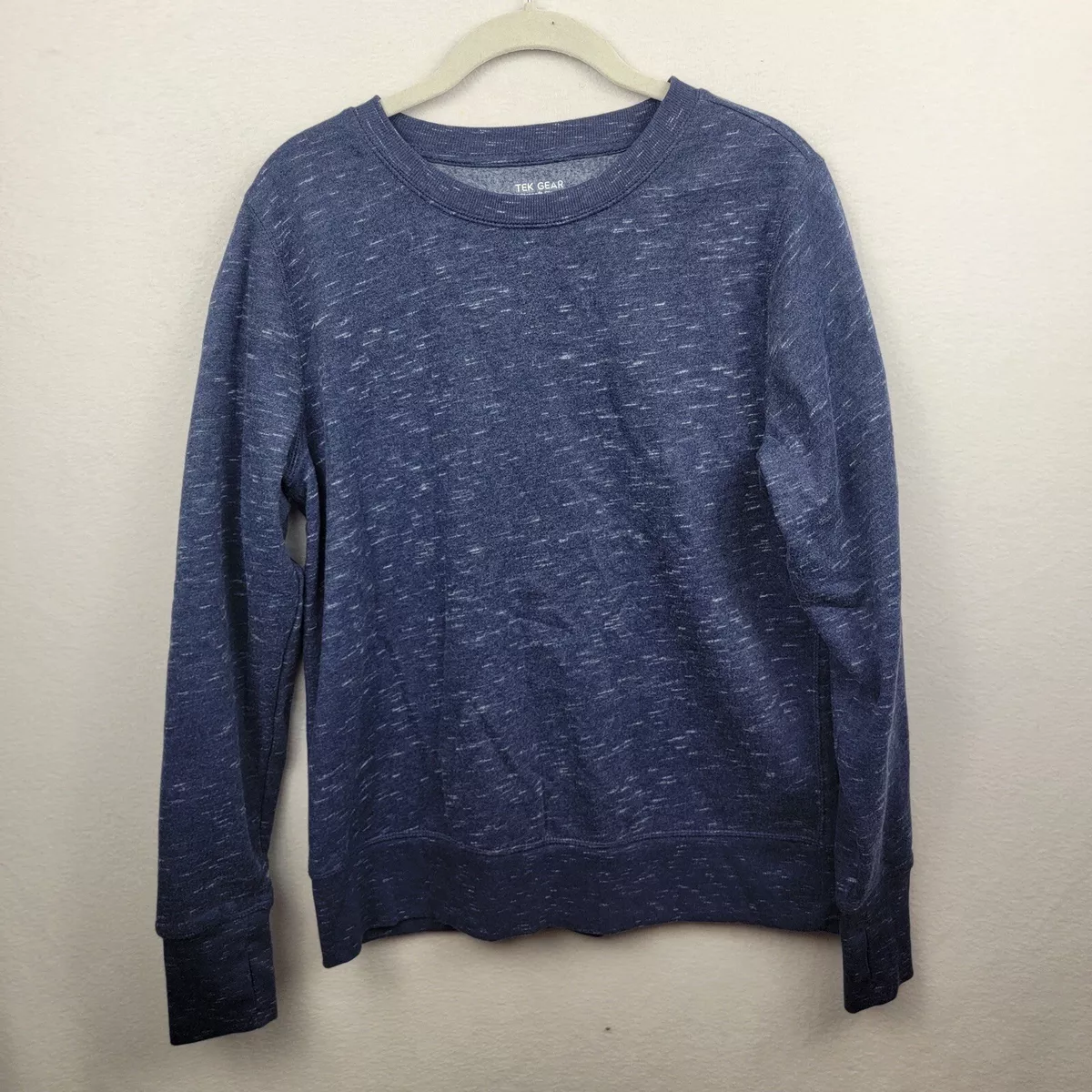 Tek Gear Sweatshirt Womens Medium Ultra Soft Fleece Blue Long Sleeve  Pullover