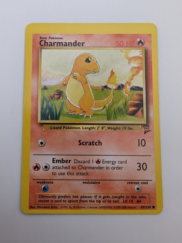 Pokemon CHARMANDER Base Set 2 69/130 - 第 1/2 張圖片