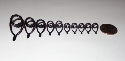 New Set 10 Fuji BKWAG K-Series Alconite Casting Jigging Fishing Rod Guides 16-7