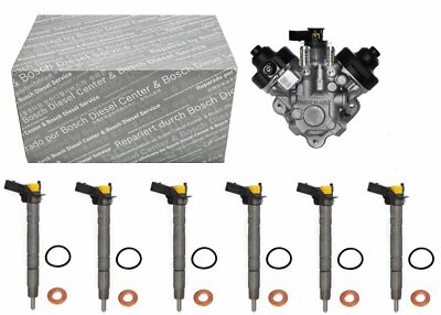 Hochdruckpumpe BMW 6 x Injektor 0445117017 13517805420 535D 740D X5 X6 4,0d 
