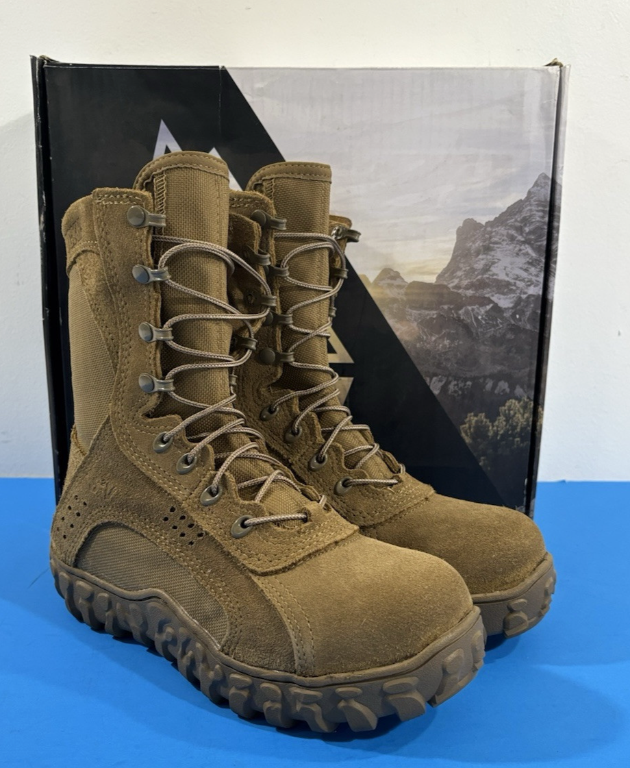 Vibram Coyote Mens 5.5W Tan Suede Nylon Tactical Combat Military Boots Vibram Suede Lace Up Boots for Men for Sale | Shop New  main image 4