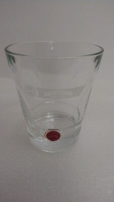 Jameson Irish Whiskey Etched Embossed Rocks Drink Glass Cork County Ireland