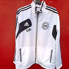 adidas soft shell Y2K Men's Track Jacket In Size 46/48 Uk white STAIN MARKS!!! 