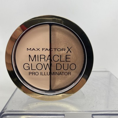 Max Factor Miracle Glow Duo Pro Illuminator Highlighter 10 Light Rouge Puder 