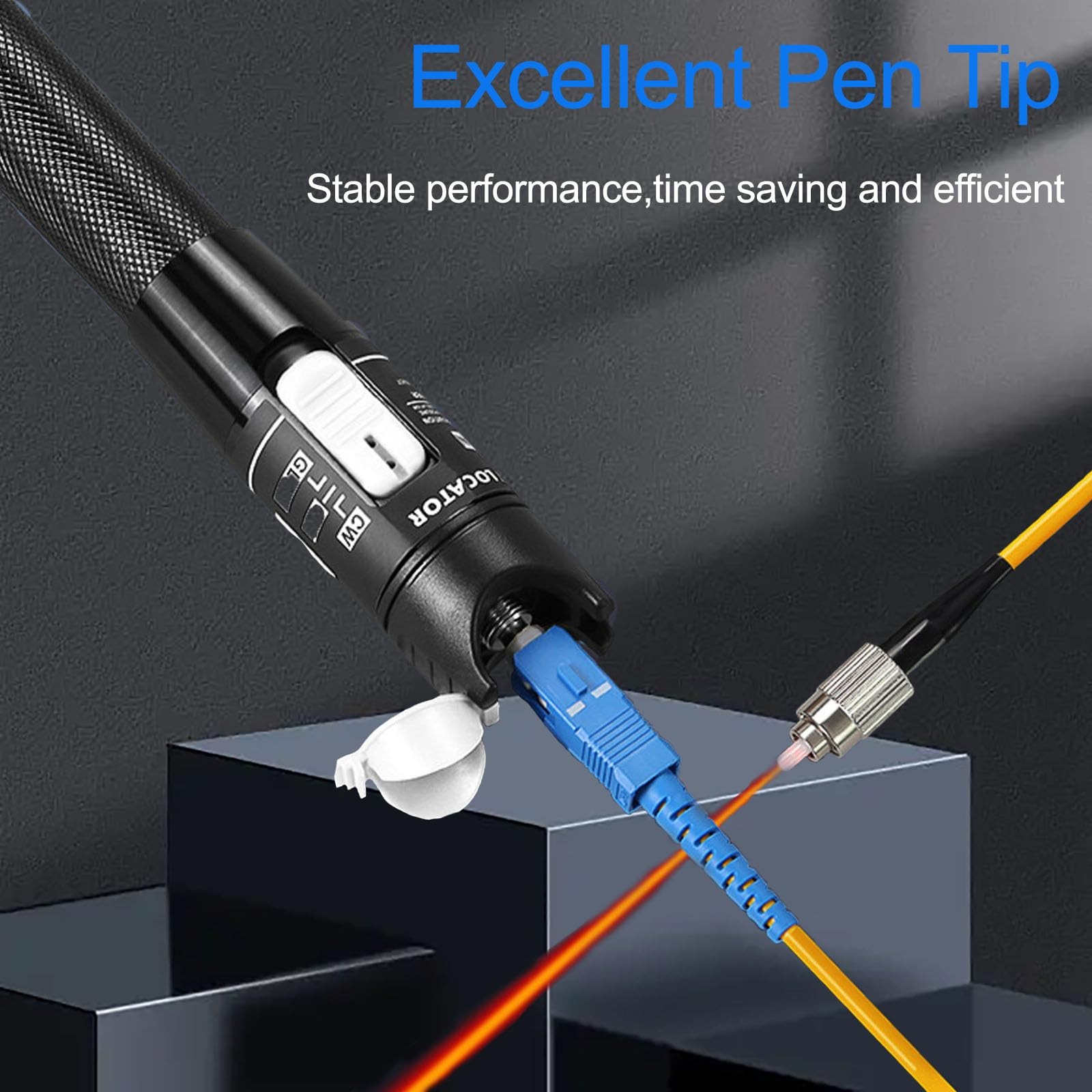 Fiber Visual Fault Locator, 80MW 80KM VFL Fiber Optic Cable Tester Meter Fiber R