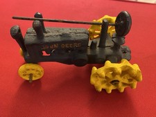 Antique John Deere Cast Iron Toy Tractor C.1920s – Original Paint – Farm Toy