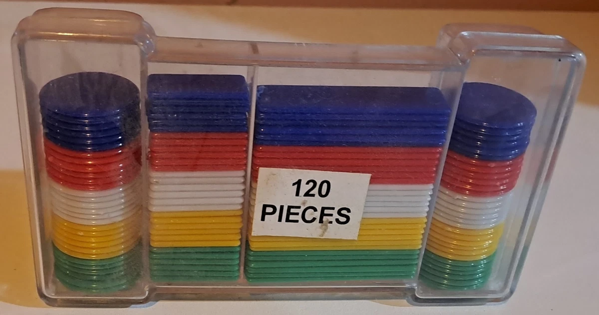 SmartDealsPro - Set di 100 contatori in plastica opaca, 25 mm, con scatola portaoggetti (Grigio