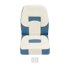 Low Back Folding Fishing Boat Seat Captain Chair for Universal w/ Install Kit