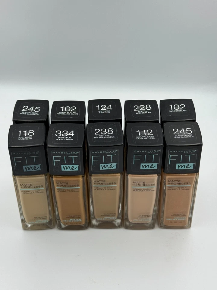 LOT OF 10PCS Maybelline Fit Me Foundation Assorted Makeup Shades Mixed Lot - Image 4 of 4