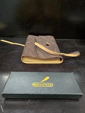 Leather bound journal plus Beiluner wood pen, both New