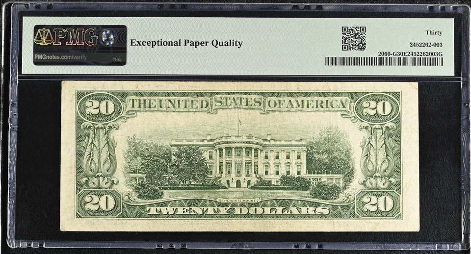 $20 1950 ((A CHICAGO))FEDERAL RESERVE NOTE PMG Graded 30 EPQ - Image 2 of 2