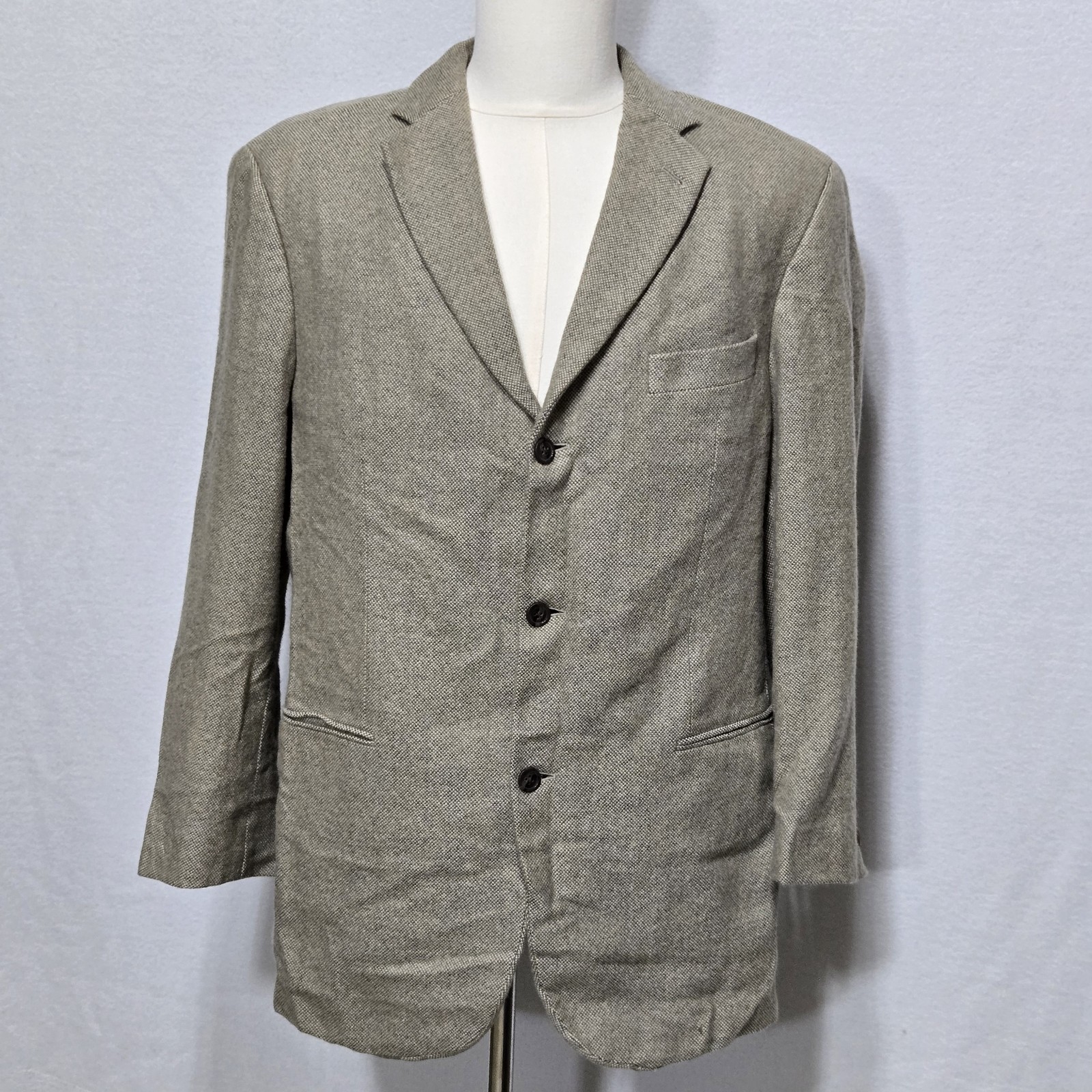 Hugo Boss Blazer Mens 42R Gray Wool Sport Coat Single Breasted Classic Jacket thumbnail 3