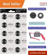 6V Lithium Replacement Battery Pack 10 Long-Lasting High Capacity for Dog Col...