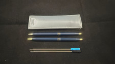 CROSS WOMEN'S BLUE GOLD BALLPOINT PEN 0.5mm MECHANICAL PENCIL 244105