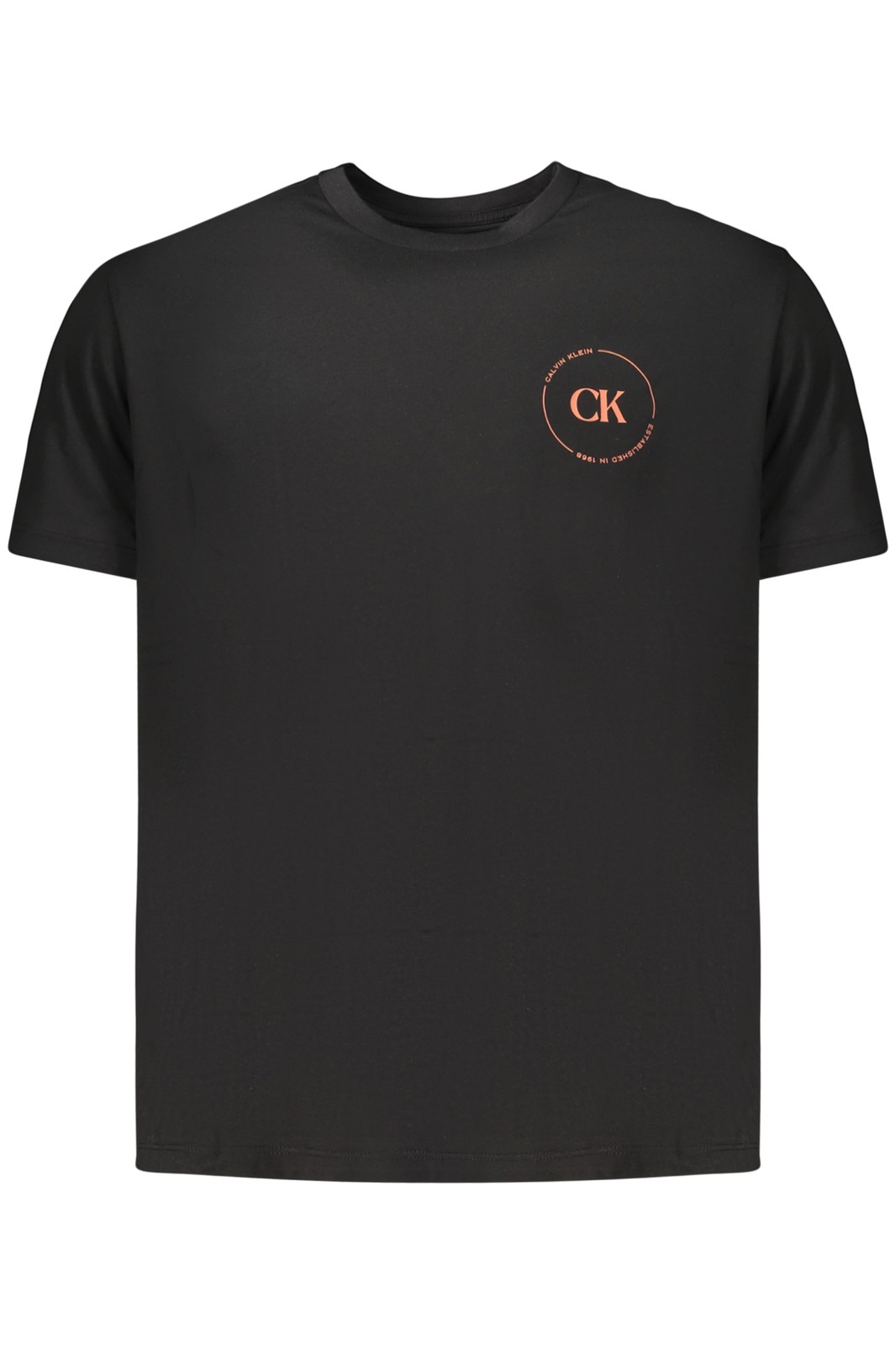 Calvin Klein Uomo Nero Uomini, Maglietta, Black Cotton Men's T-Shirt, (S) - Immagine 2