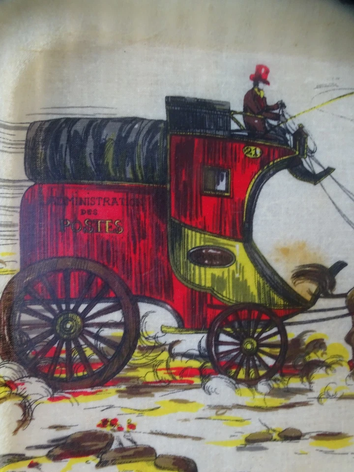 ancien plateau de service fibre de verre Calèche La Poste design rétro vintage  - Photo 2/4