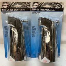 Lot Of 2 Danco Tub Spout With Diverter Slip-Joint Chrome 2-1/2' x 1/2" 88434 