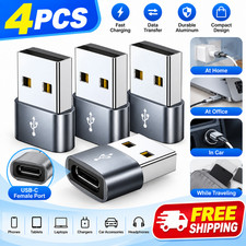 4 PCS USB C3.1 Type C Female to USB3.0 Type A Male Port Converter Adapter LOT