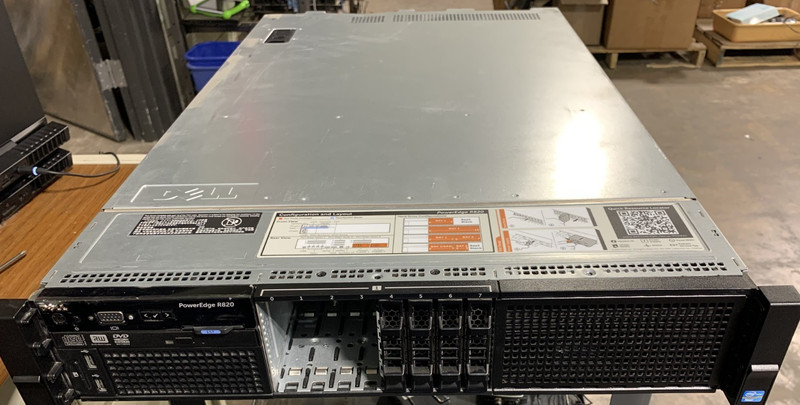 Dell PowerEdge R820 Server/128 Gb RAMM/ Intel XEON E5-4610 @2.4 GHz/ NO HDD