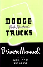 19511952 Dodge Truck B-3-b B-3-c Owners Manual