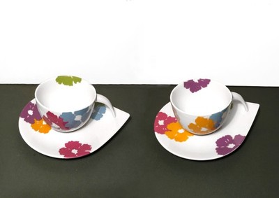 Sammeltassen MAISON DE LA PORCELAINE Design Daisy - außergewöhnlich, sehr selten