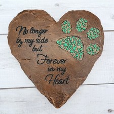 Memorial Stone for Pets Heart Shaped Resin 9x9