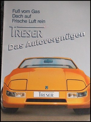 Walter Treser Roadster Coupe, originaler Prospekt 9.1987,
