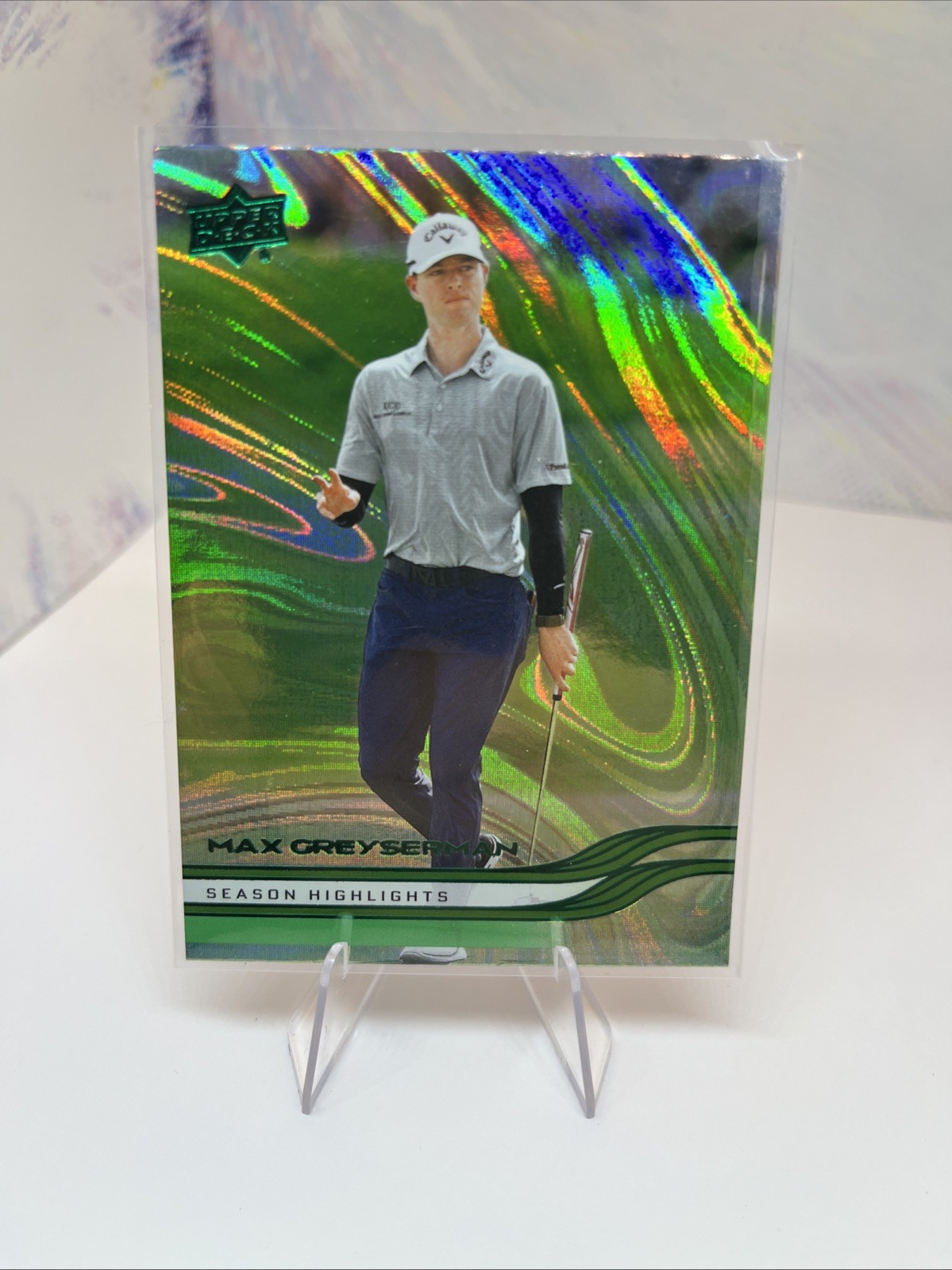 2026 Upper Deck UD Golf Season Highlights #62 Max Greyserman Green SP