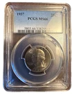 1937 Washington Quarter 25C PCGS MS66 CAC - Green Sticker