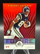 Vincent Jackson 2005 Upper Deck Reflections Future #'d /699 Rookie RC Card #189. rookie card picture
