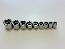 Snap On Tools USA 8pc 1/2" Drive 8 Point Double Square Socket Set, 7/16-1" SAE