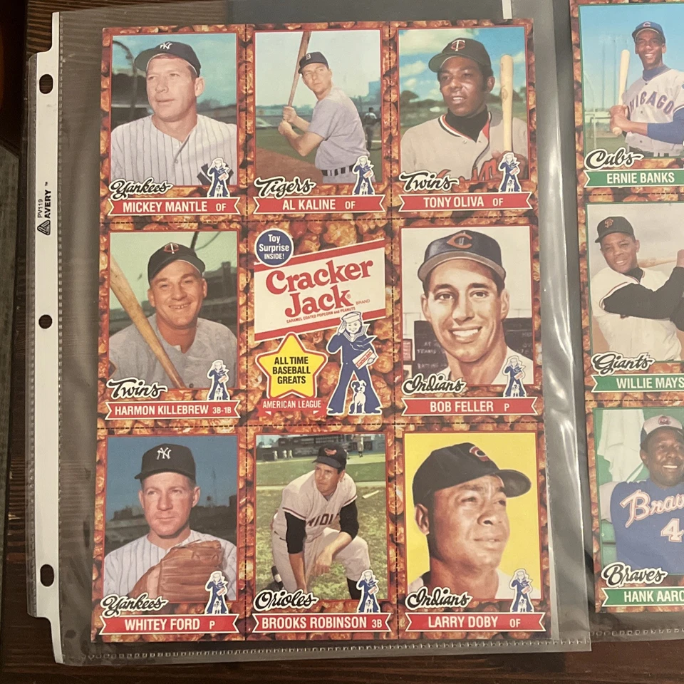1982 Cracker Jack Baseball Cards Uncut Sheet Set Mint-Near Mint | HOF Beautiful - Image 2 of 4