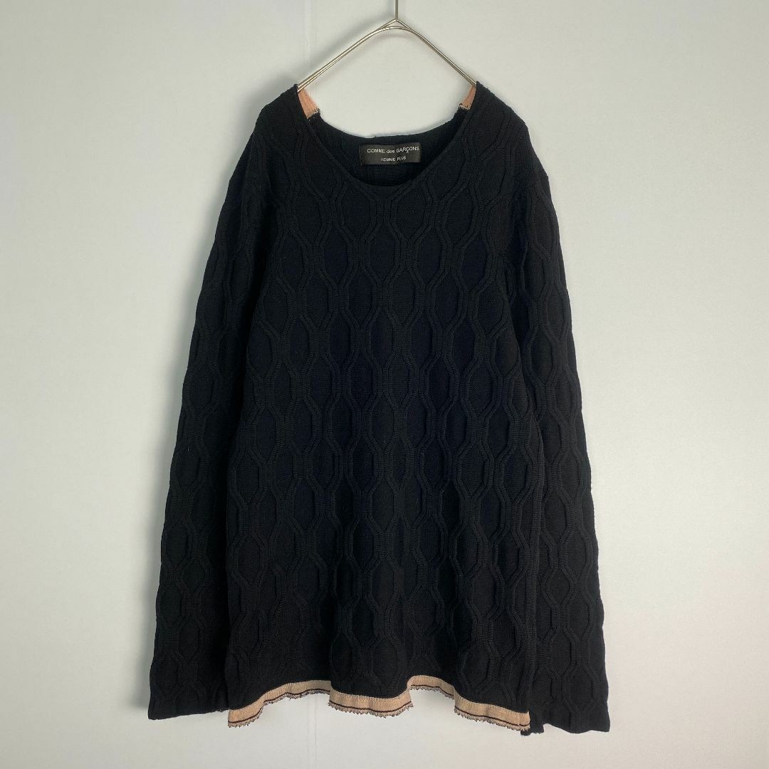 COMME des GARÇONS HOMME PLUS knit AD1998 COMME des GARCONS HOMME PLUS Metallic Knit Sweater Size S(K