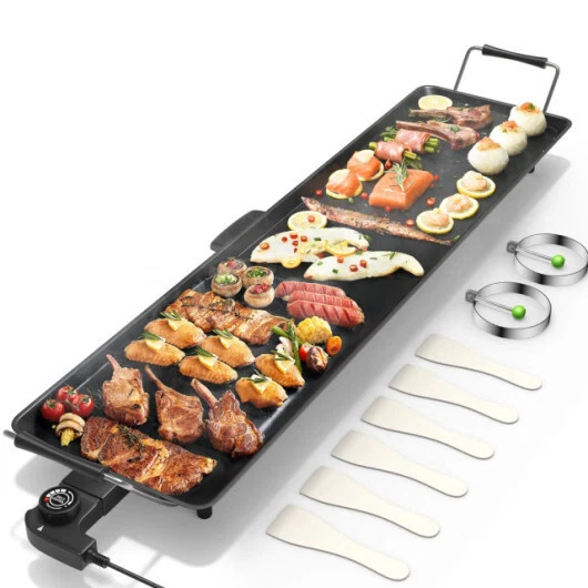 35 Inch Electric Griddle with Precise Multi-level Temperature Control - Color: B