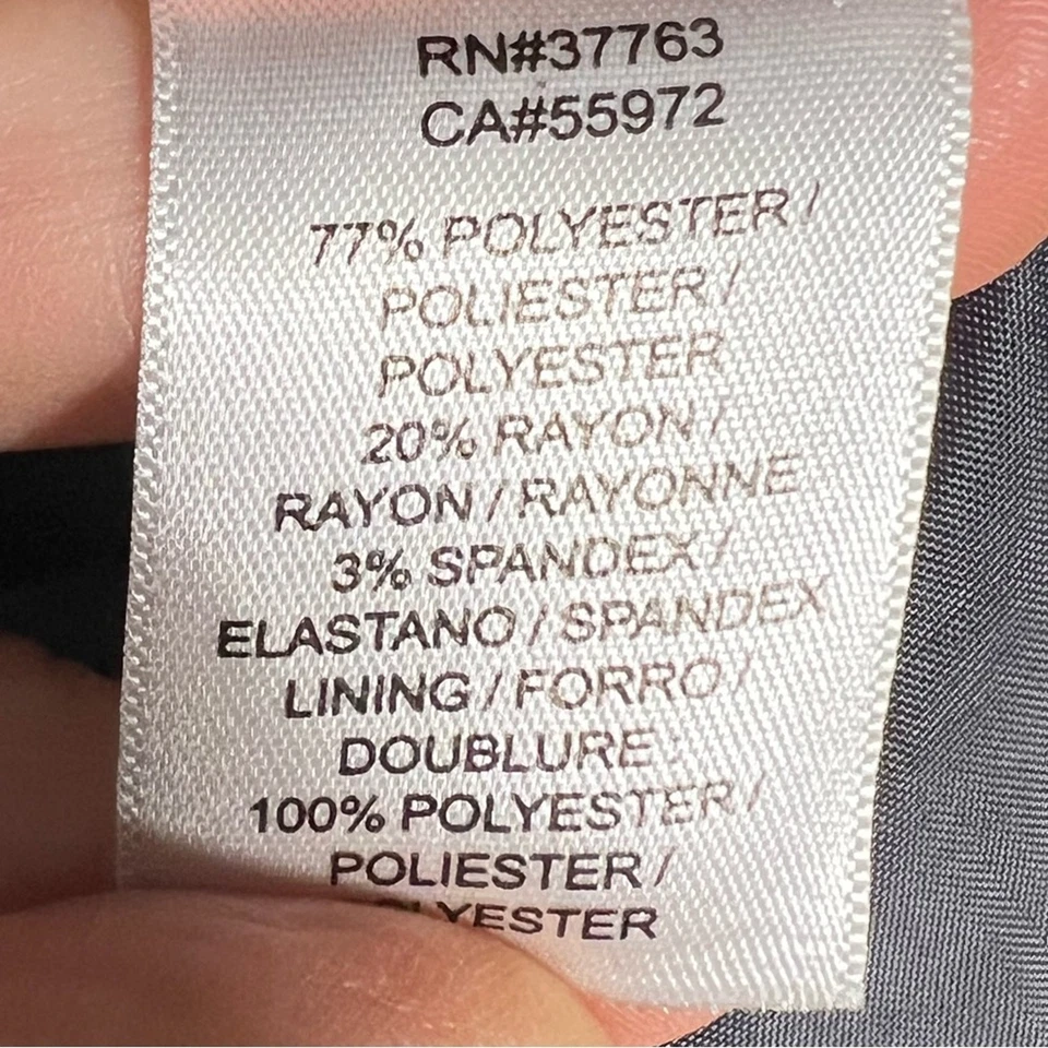 Laundry Shelli Segal Gris Negro Negocios Informal Blazer Traje Chaqueta Talla 10 B162 Foto 3 de 4