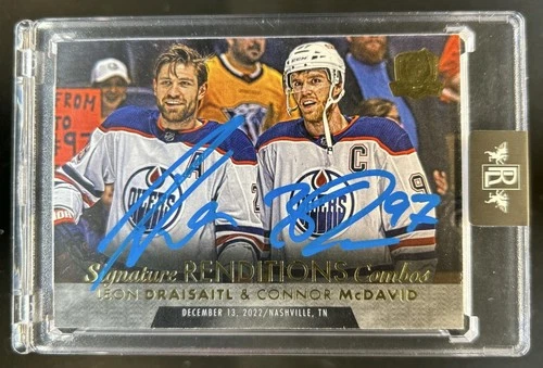 2023-24 The Cup Leon Draisaitl Connor McDavid Renditions Combos Auto #SR2-DM