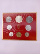 Città del Vaticano serie divisionale di 8 valori con 500 lire in argento  Papa P