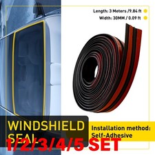 3mx30mm Rubber Seal Strip Windshield Edge Molding Protector Guard Weather 1-5set 3mx30mm Rubber Seal Strip Windshield Edge Molding Protector Guard Weather 1-5set