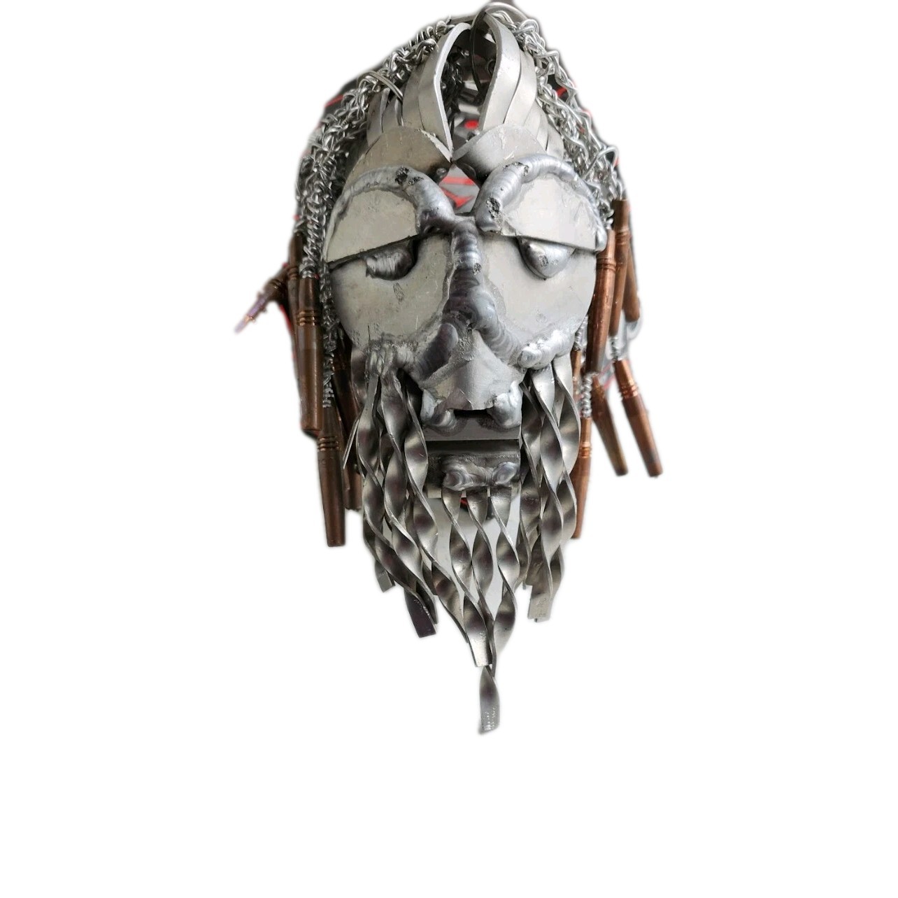Custom Handmade Welded Metal Art "Rasta Jesus" image 3
